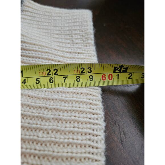 Vintage DALE OF NORWAY Classic Crème Fair Isle Wool Knit Ski Deer Sweater Large - Picture 5 of 6